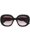Chloé Square Frame Sunglasses In Schwarz