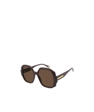 Chloé Square-frame Tinted Sunglasses In Brown