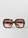 Chloé Square Frame Tortoiseshell Pattern Sunglasses