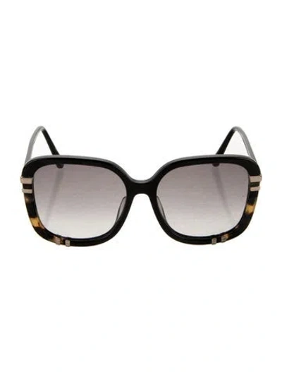 Pre-owned Chloé Square Gradient Sunglasses In Black