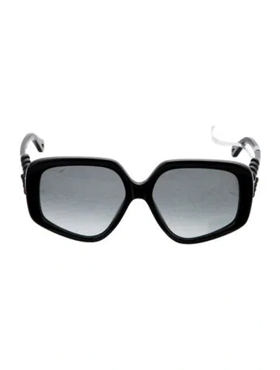 Pre-owned Chloé Square Gradient Sunglasses In Black