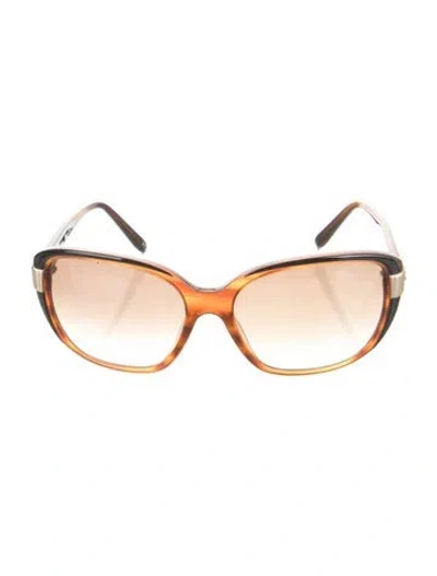 Pre-owned Chloé Square Gradient Sunglasses In Brown