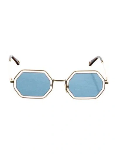 Pre-owned Chloé Square Gradient Sunglasses In Gold