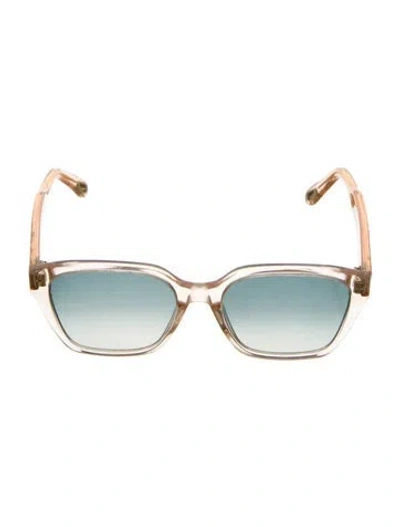Pre-owned Chloé Square Gradient Sunglasses In Transparent
