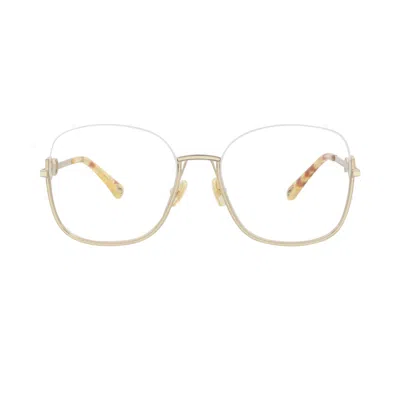Pre-owned Chloé Square Metal Optical Frames 'gold/transparent' | Women's Size Onesize