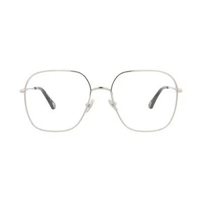 Pre-owned Chloé Square Metal Optical Frames 'silver/transparent' | Women's Size Onesize