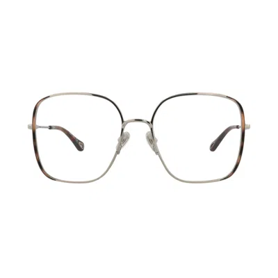 Pre-owned Chloé Square Metal Optical Frames 'silver/transparent' | Women's Size Onesize
