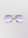 Chloé Square Metal Sunglasses Gradient Lenses In Multi