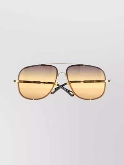 CHLOÉ SQUARE METAL SUNGLASSES GRADIENT LENSES