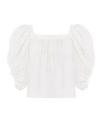 Chloé Square-neck Top In White
