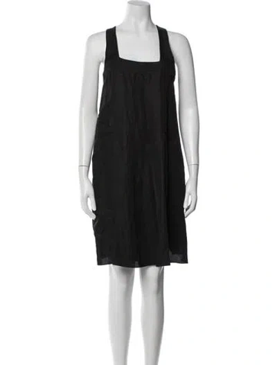Pre-owned Chloé Square Neckline Mini Dress In Black