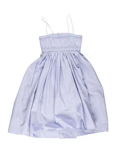 Pre-owned Chloé Square Neckline Mini Dress In Blue