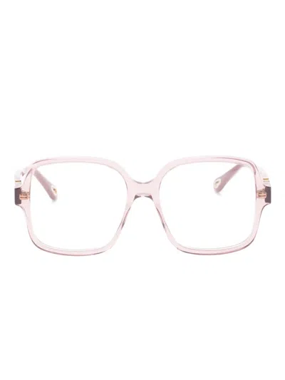 Chloé Square-shape Frame In Pink