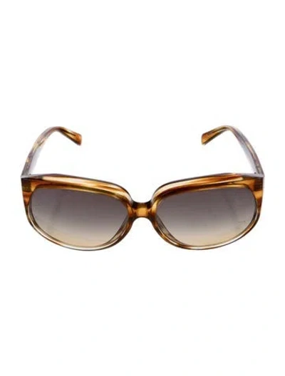 Pre-owned Chloé Square Tinted Sunglasses In Brown