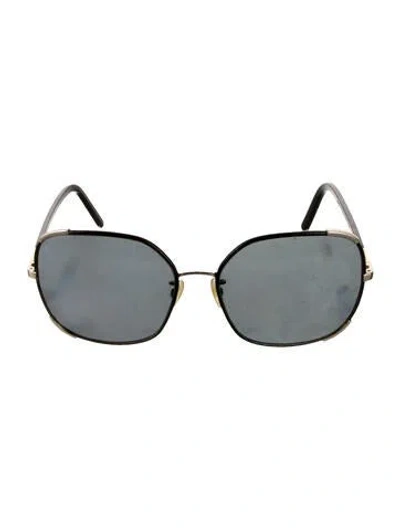 Pre-owned Chloé Square Tinted Sunglasses In Gold