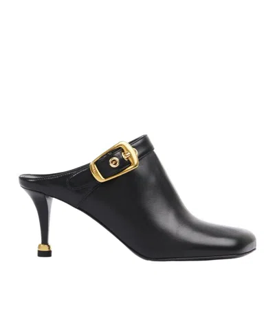 Chloé Square Toe Muller Shoes In Black