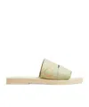 Chloé Square Toed Flat Slippers In Nude