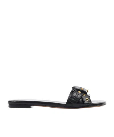 Chloé Square Toed Slippers In Multicolor