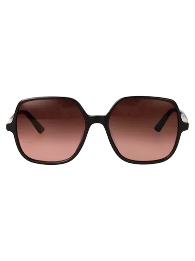 Chloé Chloe Squared Sunglasses Ch0362 S 003 In Burgundy