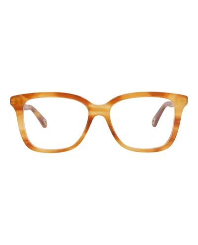 CHLOÉ SQUARE-FRAME BIO ACETATE OPTICAL FRAMES