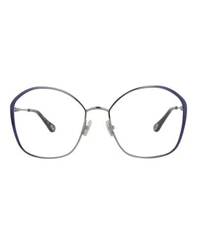 CHLOÉ SQUARE-FRAME METAL OPTICAL FRAMES
