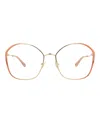 Chloé Square-frame Metal Optical Frames In Multi