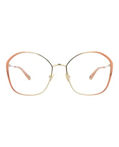 Chloé Square-frame Metal Optical Frames In Multi