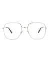 Chloé Square-frame Metal Optical Frames In Silver