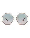 Chloé Square-frame Metal Sunglasses In Gold