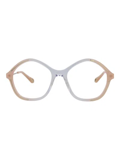 Chloé Square/rectangle Bio Acetate Eyeglasses For Women In Nude