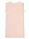 Chloé Star-print Fringed Dress In Pink