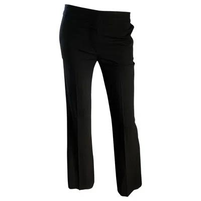 Pre-owned Chloé Chloe Stella Mccartney Fall 2000 Runway Black Silk Boot Cut Low Rise Y2k Pants