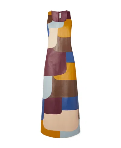 Chloé Stitched Extra-long Dress In Multicolor