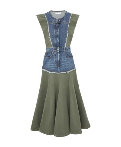 Chloé Stitched Mid-length Dress In Gray