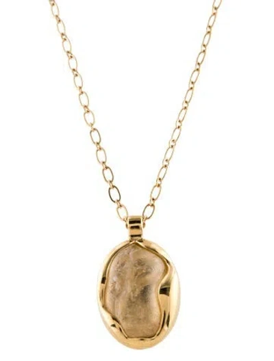 Pre-owned Chloé Stone Pendant Necklace, 24" In Multi