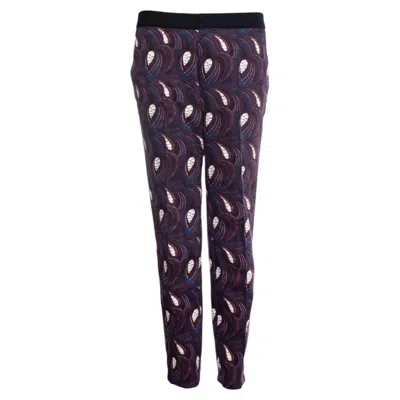 Pre-owned Chloé Chloe Stora, Trousers With Multi-coloured Print In Black