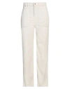 Chloé Stora Woman Pants Off White Size 6 Cotton