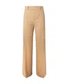 Chloé Wool-blend Wide-leg Pants In Nude