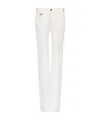 Chloé Low-rise Cotton Wide-leg Pants In White