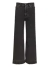 Chloé Straight Leg Five-pocket Trousers With Belt Loops In Blue