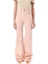 Chloé Rigid High-rise Organic Denim Flared Jeans In Airy Pink