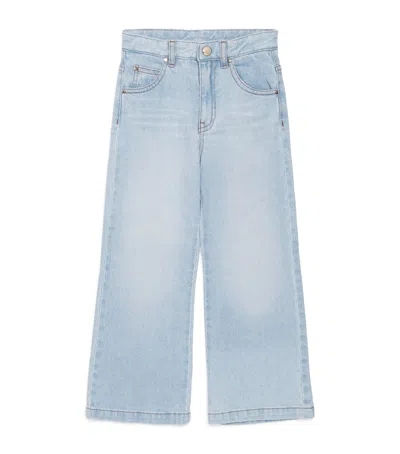 Chloé Kids' Straight Jeans In Blue