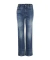Chloé Snake Capsule High Rise Jeans In Blue