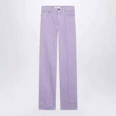 Chloé Straight Jeans In Lavender Organic Cotton Denim In Purple