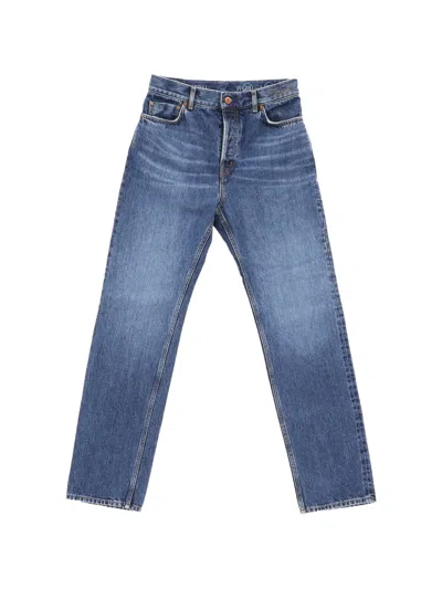 Pre-owned Chloé Straight-leg Cotton Jeans In Blue