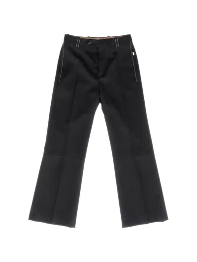 Pre-owned Chloé Straight-leg Cropped Trousers In Black