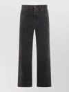 Chloé Straight Leg Five-pocket Trousers With Belt Loops In Black