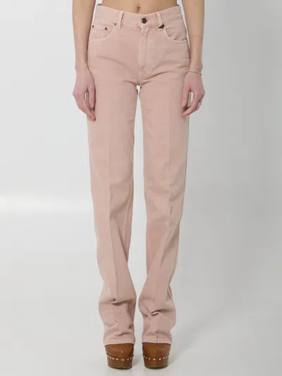 Chloé Chloe Straight Leg Jeans In Denim In Multi