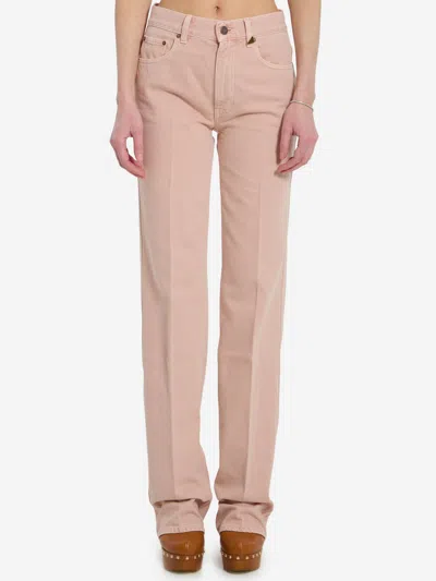 Chloé Chloe Straight Leg Jeans In Denim In Multi