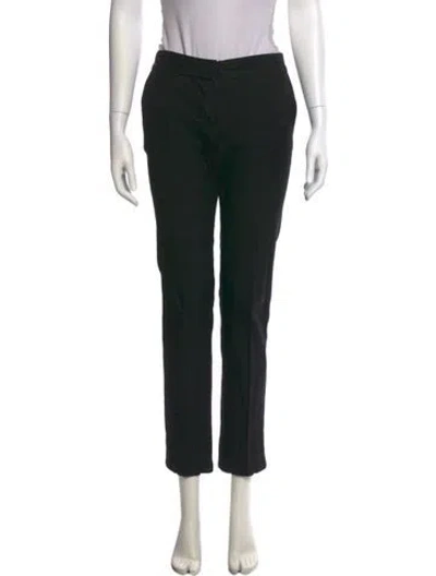 Pre-owned Chloé Straight Leg Pants In Black
